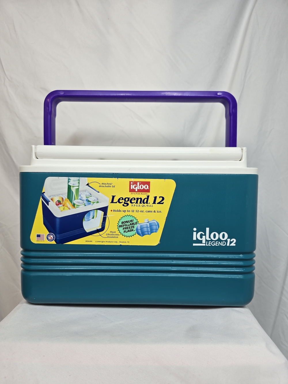Igloo Legend 12 Kids Cooler - Teal with Purple Handle
